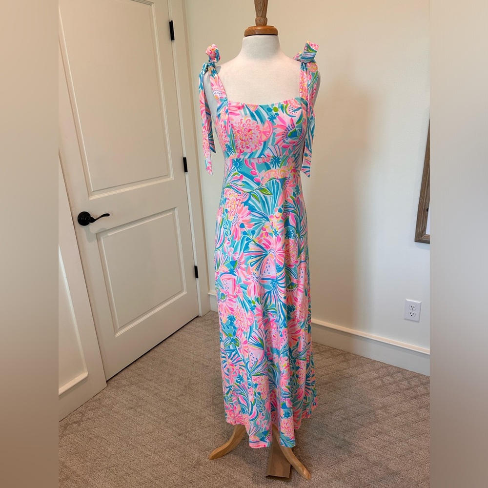 Lilly Pulitzer NWT Maleka Maxi Dress Tropical Punch SMALL